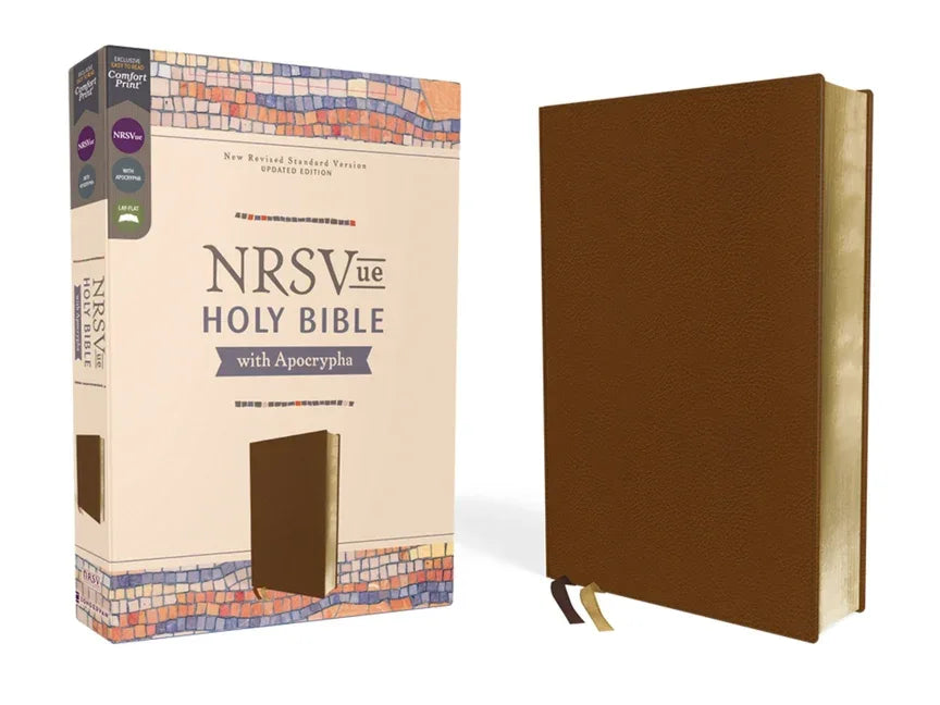 Nrsvue, Holy Bible with Apocrypha, Leathersoft, Brown, Comfort Print - stevensbooks