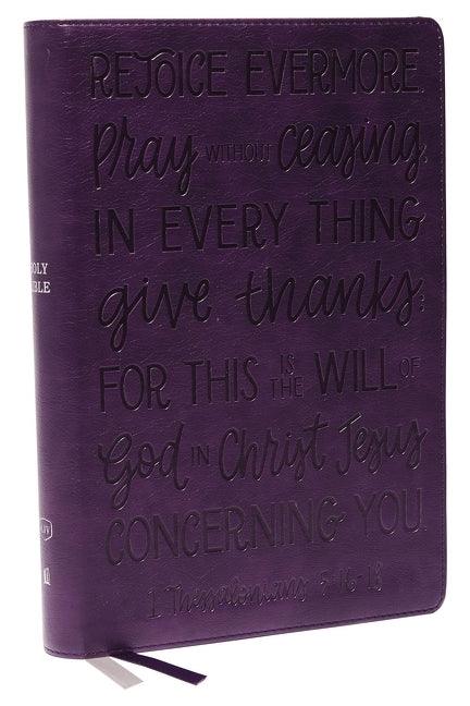 KJV Holy Bible: Large Print with 53,000 Cross References, Purple Leathersoft, Red Letter, Comfort Print (Thumb Indexed): King James Version (Verse Art - stevensbooks