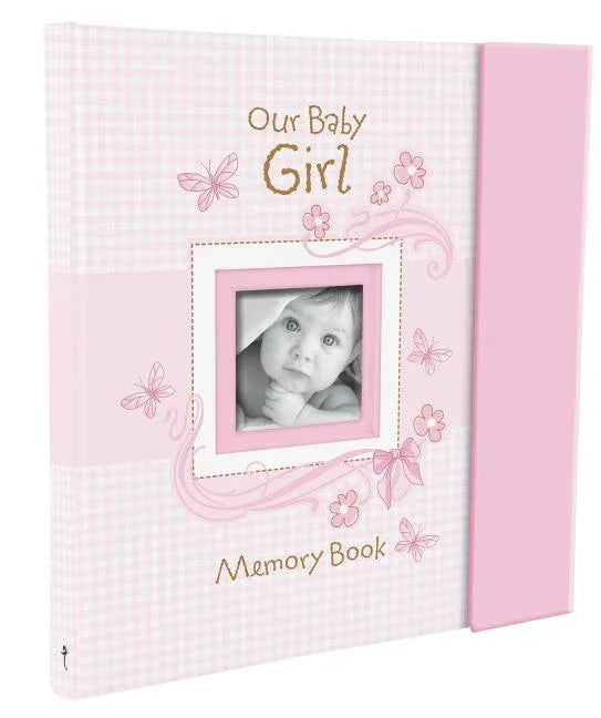 Christian Art Gifts Girl Baby Book of Memories Pink Keepsake Photo Album Our Baby Girl Memory Book Baby Book with Bible Verses, the First Year - stevensbooks