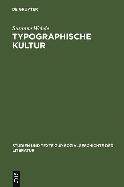 Typographische Kultur (Reprint 2011) - Ingram
