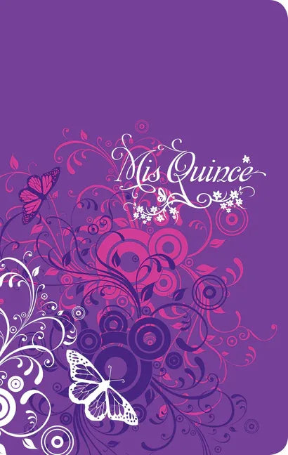 Rvr 1960 Biblia MIS Quince, Amatista Con Mariposas Símil Piel - stevensbooks