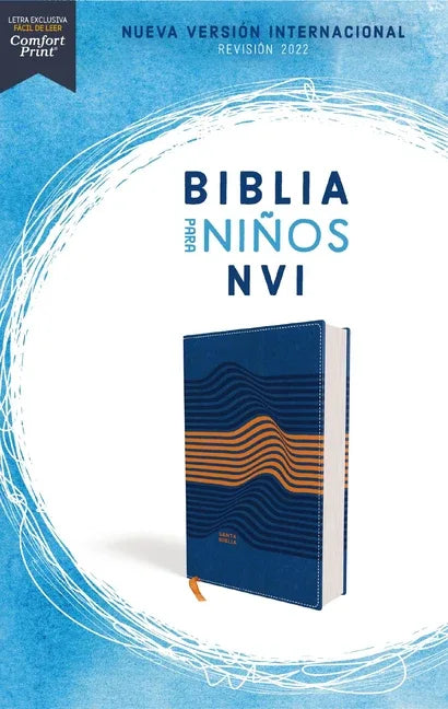 Nvi, Biblia Para Niños, Revisión 2022, Leathersoft, Azul, Comfort Print - stevensbooks
