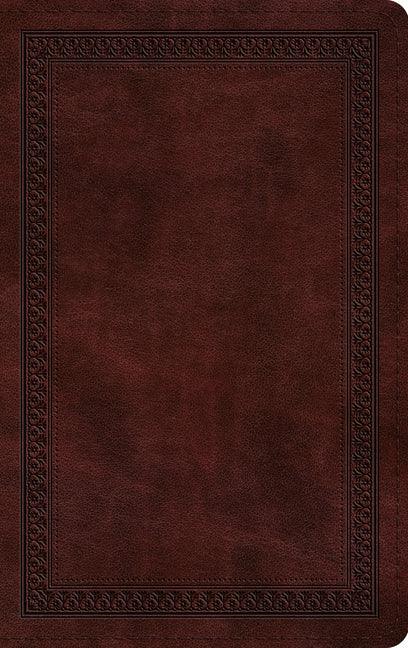 ESV Thinline Bible, Red Letter (Trutone, Mahogany, Border Design) - stevensbooks