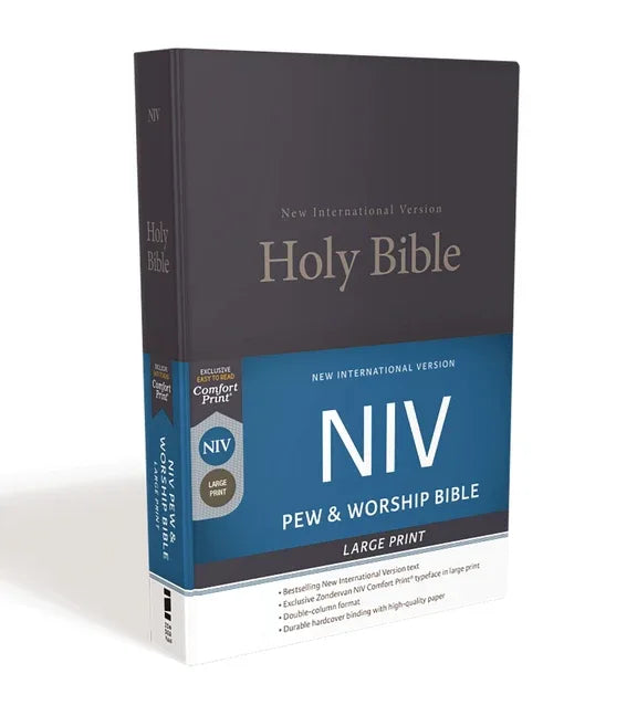 NIV, Pew and Worship Bible, Large Print, Hardcover, Blue (Special) - stevensbooks