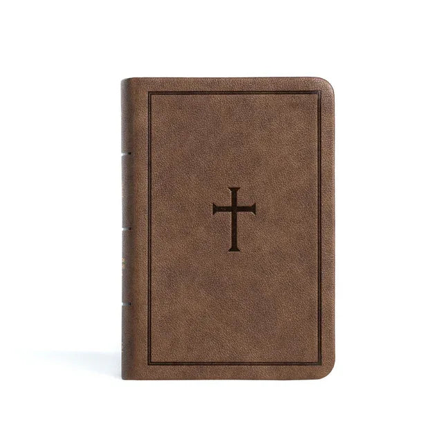 CSB Large Print Compact Reference Bible, Brown Leathertouch - stevensbooks