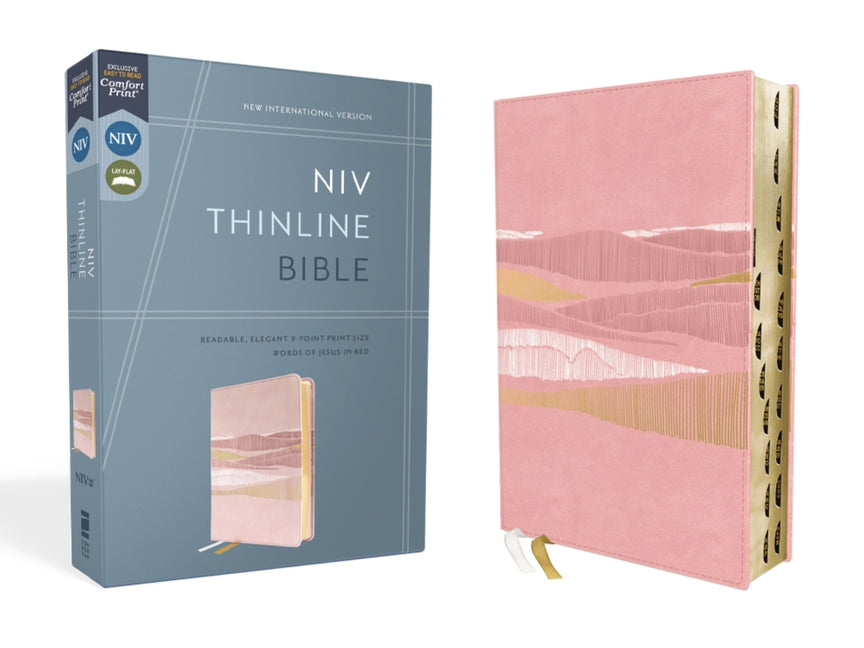 Niv, Thinline Bible, Leathersoft, Pink, Red Letter, Thumb Indexed, Comfort Print - Ingram