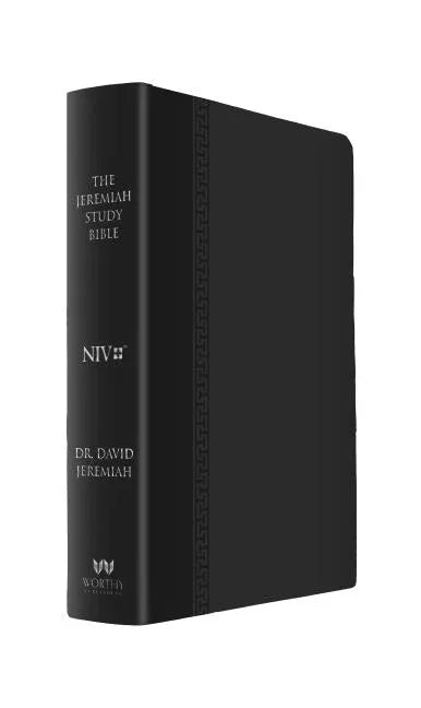 Jeremiah Study Bible, Niv: (Black W/ Burnished Edges) Leatherluxe(r): What It Says. What It Means. What It Means for You. - stevensbooks