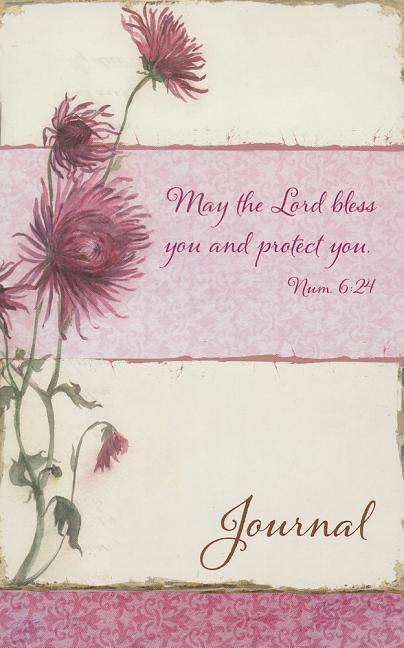 Christian Art Gifts Scripture Journal May the Lord Bless You Numbers 6:24 Bible Verse Pink Floral Inspirational Notebook,128 Ruled Pages Flexcover 5.5 - stevensbooks