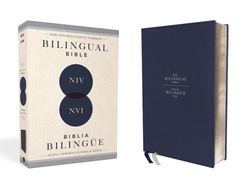 Niv/NVI Bilingual Bible, Revised Text 2022, Leathersoft, Navy / Niv/Nvi, Biblia Bilingüe, Revisión 2022, Leathersoft, Azul Añil - stevensbooks