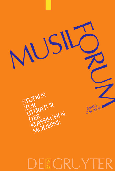 Musil-Forum, Band 30, Musil-Forum (2007/2008) - Ingram