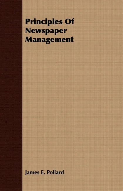 Principles of Newspaper Management - stevensbooks