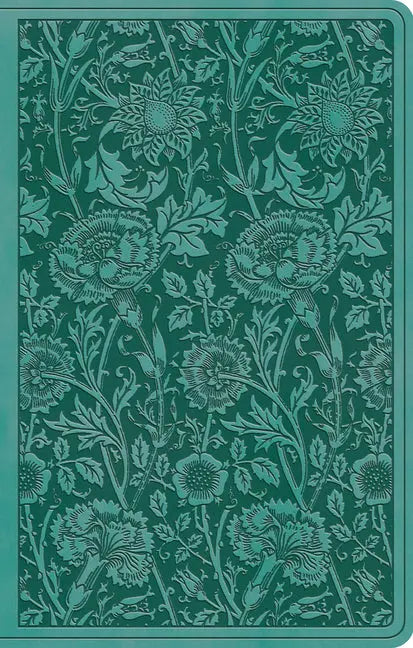 ESV Premium Gift Bible (Trutone, Teal, Floral Design) - Ingram