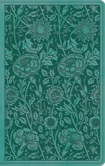 ESV Premium Gift Bible (Trutone, Teal, Floral Design) - stevensbooks