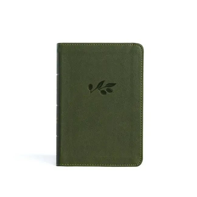 NASB Large Print Compact Reference Bible, Olive Leathertouch - stevensbooks