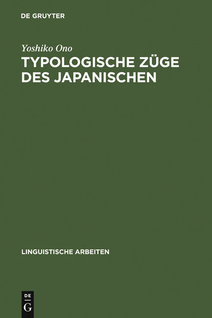 Typologische Züge Des Japanischen (Reprint 2010) - Ingram