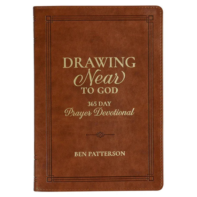 Devotional Drawing Near to God Brown Faux Leather - stevensbooks