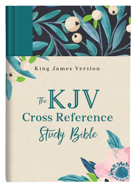 KJV Cross Reference Study Bible--Turquoise Floral - stevensbooks