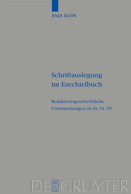 Schriftauslegung im Ezechielbuch - stevensbooks