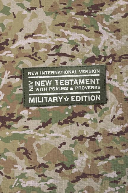 Niv, New Testament with Psalms and Proverbs, Military Edition, Compact, Paperback, Military Camo, Comfort Print - stevensbooks