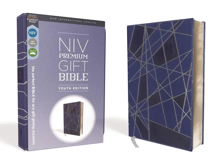 Niv, Premium Gift Bible, Youth Edition, Leathersoft, Blue, Red Letter Edition, Comfort Print: The Perfect Bible for Any Gift-Giving Occasion - stevensbooks