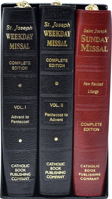 St. Joseph Daily and Sunday Missals: Complete Gift Box 3-Volume Set - stevensbooks