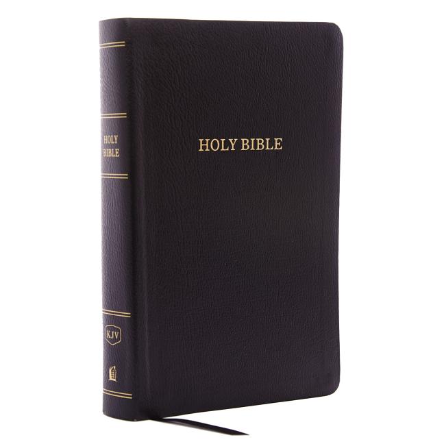 KJV, Reference Bible, Personal Size Giant Print, Bonded Leather, Black, Indexed, Red Letter Edition - Ingram