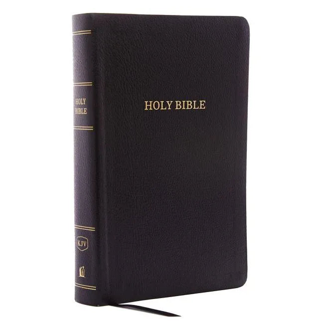KJV, Reference Bible, Personal Size Giant Print, Bonded Leather, Black, Indexed, Red Letter Edition - stevensbooks