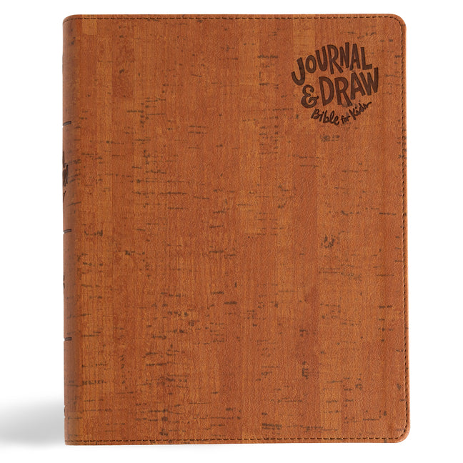 CSB Journal and Draw Bible for Kids, Brown Cork Leathertouch - Ingram
