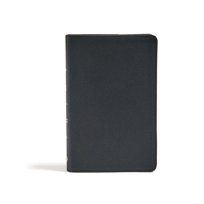 CSB Personal Size Bible, Black Genuine Leather - Ingram