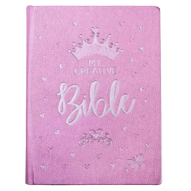 ESV My Creative Bible for Girls Faux Leather Hc, Pink Glitter - stevensbooks