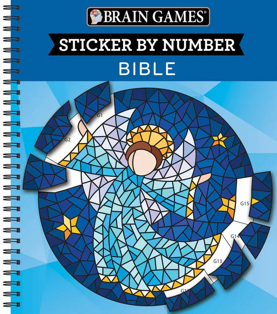 Brain Games - Sticker by Number: Bible (28 Images to Sticker) - stevensbooks