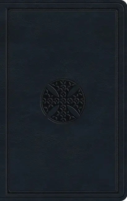 ESV Large Print Value Thinline Bible (Trutone, Navy, Mosaic Cross Design) - stevensbooks