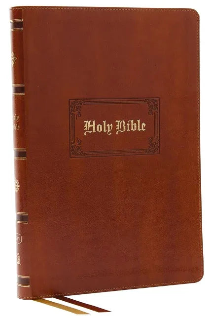 KJV Holy Bible: Giant Print Thinline Bible, Tan Leathersoft, Red Letter, Comfort Print: King James Version (Vintage Series) - stevensbooks