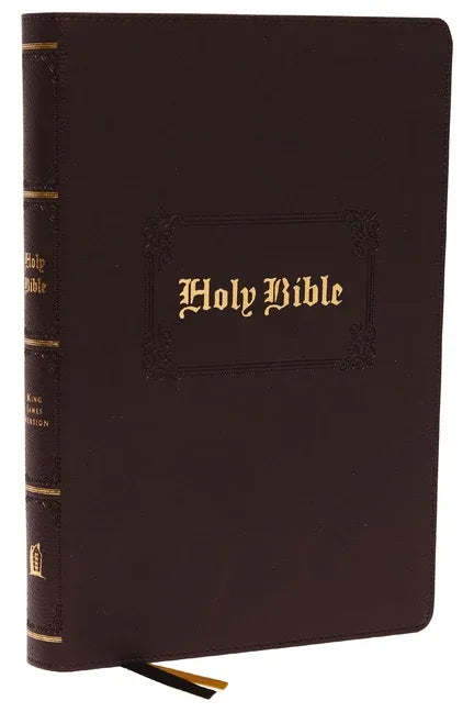 KJV Holy Bible: Large Print with 53,000 Center-Column Cross References, Brown Leathersoft, Red Letter, Comfort Print: King James Version - stevensbooks