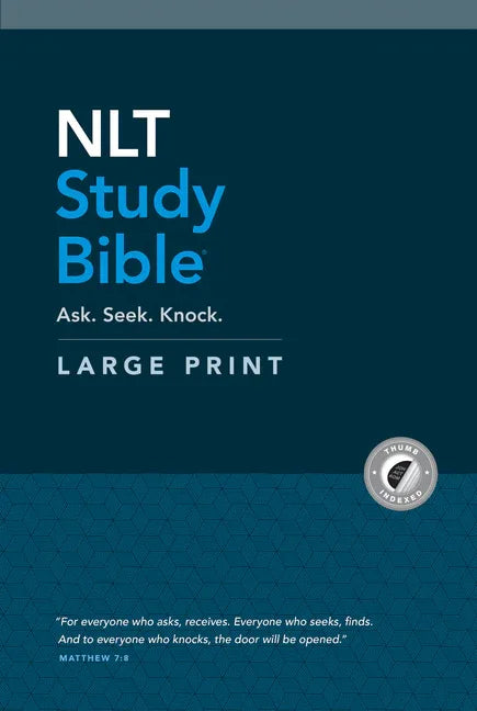 NLT Study Bible Large Print (Red Letter, Hardcover, Indexed) - stevensbooks