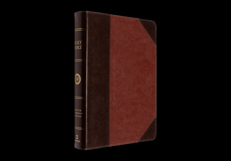ESV Large Print Wide Margin Bible (Trutone, Brown/Cordovan, Portfolio Design) - stevensbooks