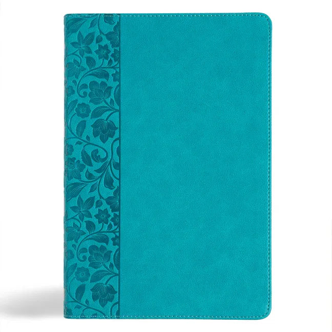 KJV Giant Print Reference Bible, Teal Leathertouch, Indexed - stevensbooks