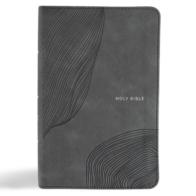 CSB Single-Column Compact Bible, Digital Study Edition, Charcoal Leathertouch (Digital Study) - stevensbooks