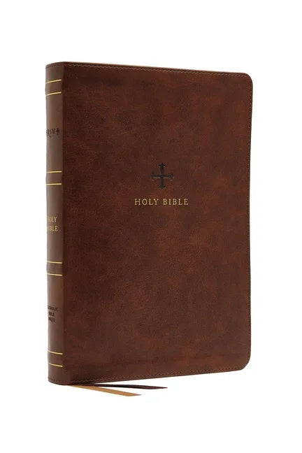 Nrsv, Catholic Bible, Standard Large Print, Leathersoft, Brown, Comfort Print: Holy Bible - stevensbooks