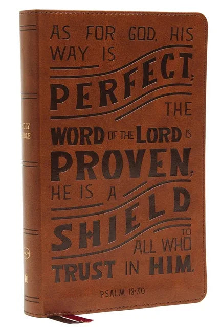 Nkjv, Personal Size Reference Bible, Verse Art Cover Collection, Leathersoft, Tan, Red Letter, Thumb Indexed, Comfort Print: Holy Bible, New King Jame - stevensbooks