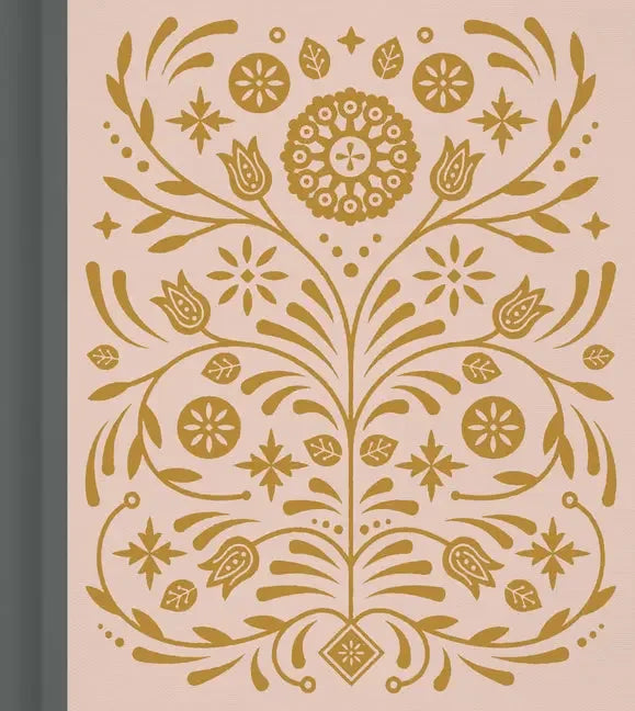 ESV Journaling Study Bible (Cloth Over Board, Blush/Ochre, Floral Design) - stevensbooks