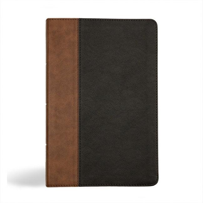 KJV Personal Size Giant Print Bible, Black/Brown Leathertouch - stevensbooks
