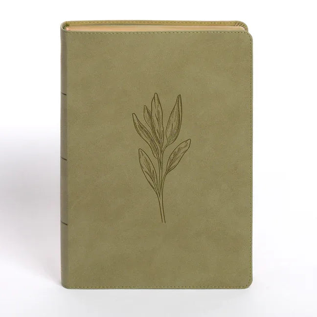 NASB Super Giant Print Reference Bible, Sage Suedesoft Leathertouch - stevensbooks