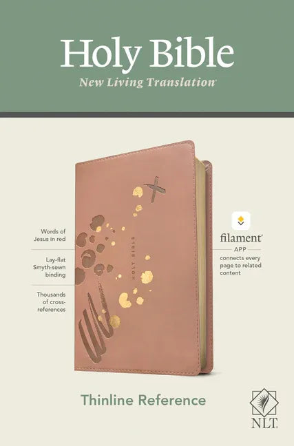 NLT Thinline Reference Bible, Filament Enabled Edition (Red Letter, Leatherlike, Pink) - stevensbooks