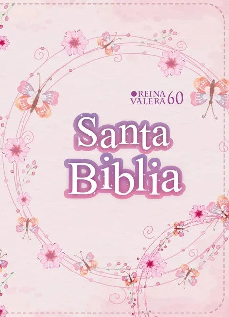 Biblia Rvr 1960 Compacta Símil Piel Juvenil Mariposa Palo Rosa (Bible Rvr 1960 Compact Size Leatherlike Youth Light Pink Butterfly (Spanish Edition) - stevensbooks