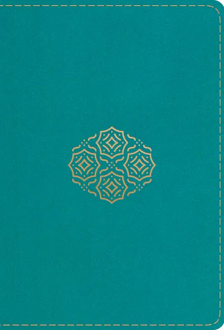 ESV Large Print Compact Bible (Trutone, Teal, Bouquet Design) - stevensbooks