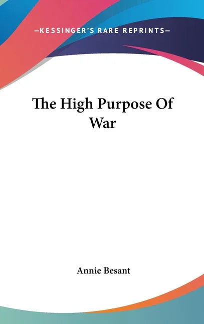 High Purpose Of War - stevensbooks
