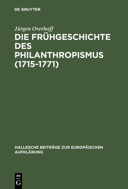 Frühgeschichte des Philanthropismus (1715-1771) (Reprint 2013) - Ingram