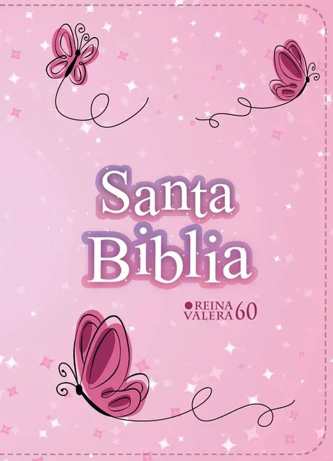 Biblia Rvr 1960 Compacta Símil Piel Juvenil Mariposa Rosada (Bible Rvr 1960 Compact Size Leatherlike Youth Pink Butterfly (Spanish Edition) - stevensbooks