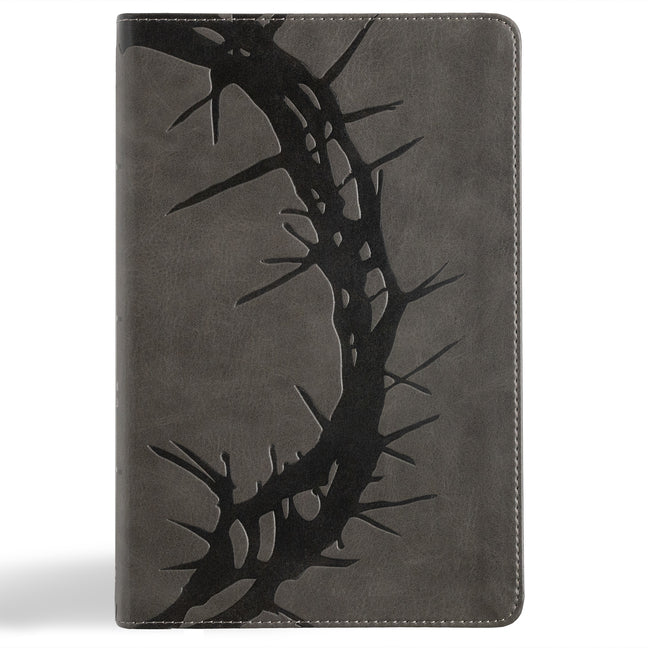 NASB Large Print Personal Size Reference Bible, Charcoal Leathertouch - Ingram